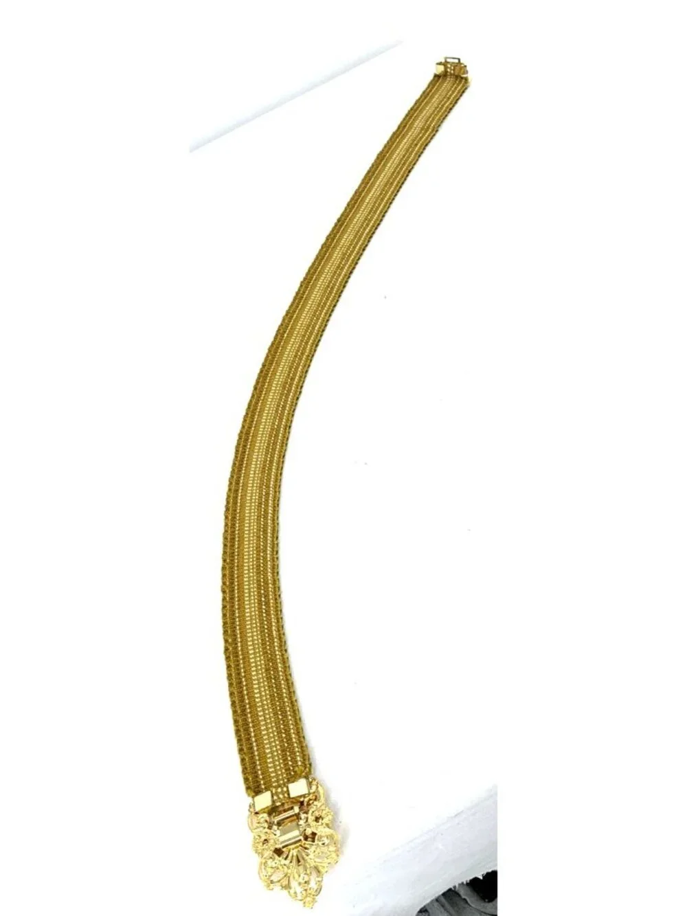 Fish Mermaid Scales Belt Gold Tone Waist Stretch Women’s 35-38